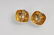 DAVID WEBB: PAIR OF 18 KARAT GOLD & WHITE ENAMEL DOMED - 3