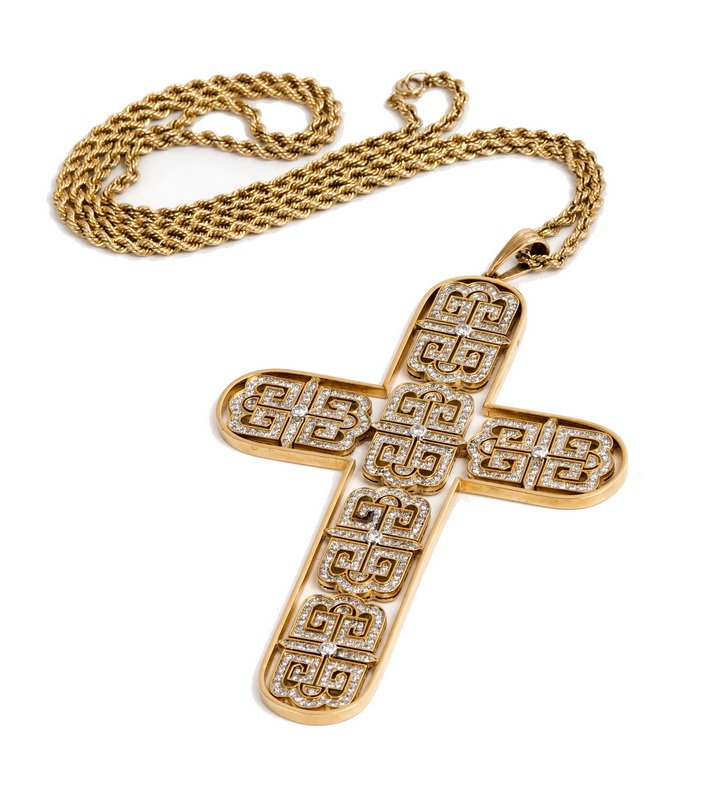 18 KARAT GOLD & DIAMOND CROSS (1 of 6)