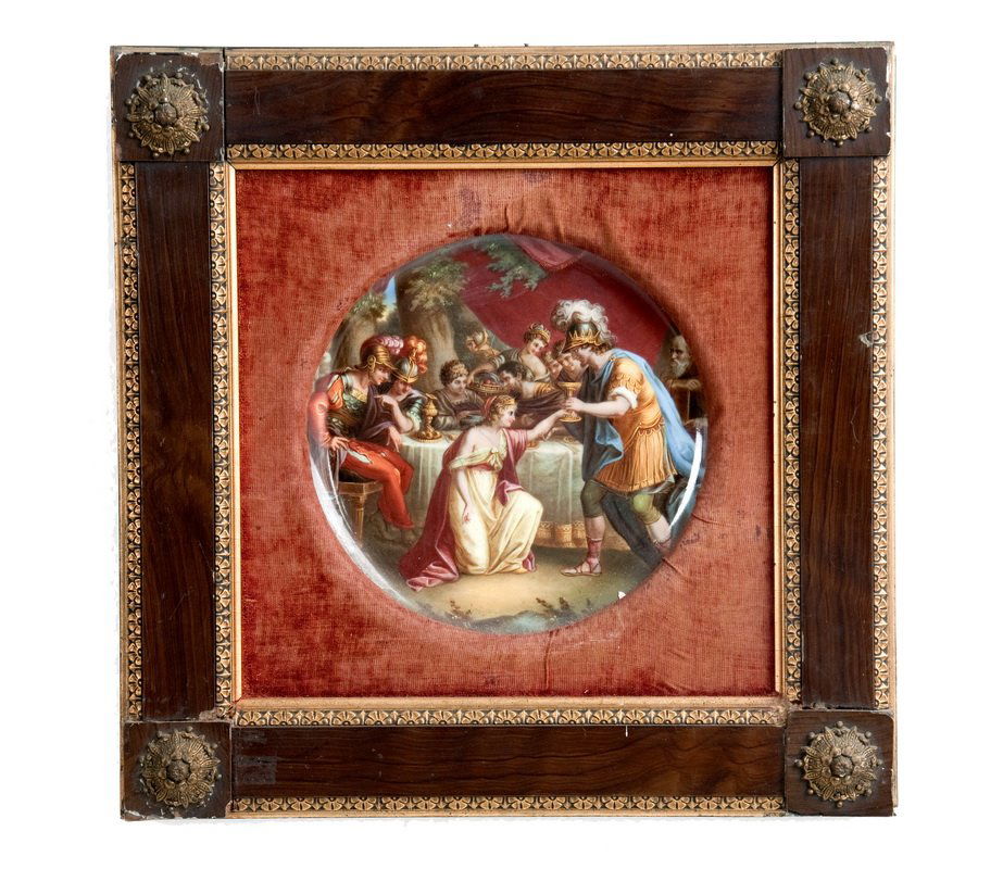 VIENNA PORCELAIN FRAMED CABINET PLATE (1 of 2)