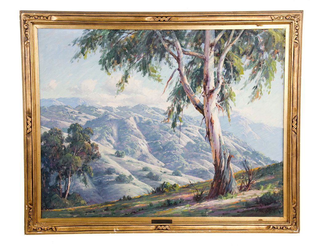 PAUL GRIMM: "CALIFORNIA SLOPES": oil on canvas signed lower right 28 x 36 inches