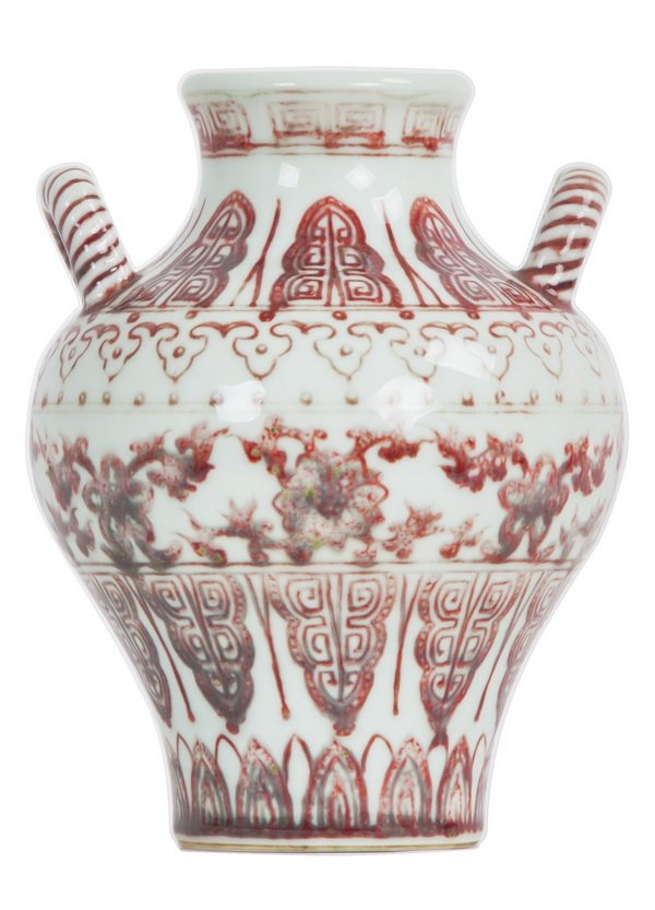 MING-STYLE UNDERGLAZE COPPER-RED VASE (1 of 7)