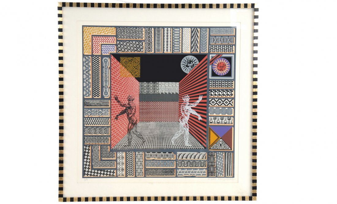 PEDRO FRIEDEBERG: "FUTBOLISTAS": screenprint signed and numbered P/A in pencil 22 1/2 x 23 inches, sight