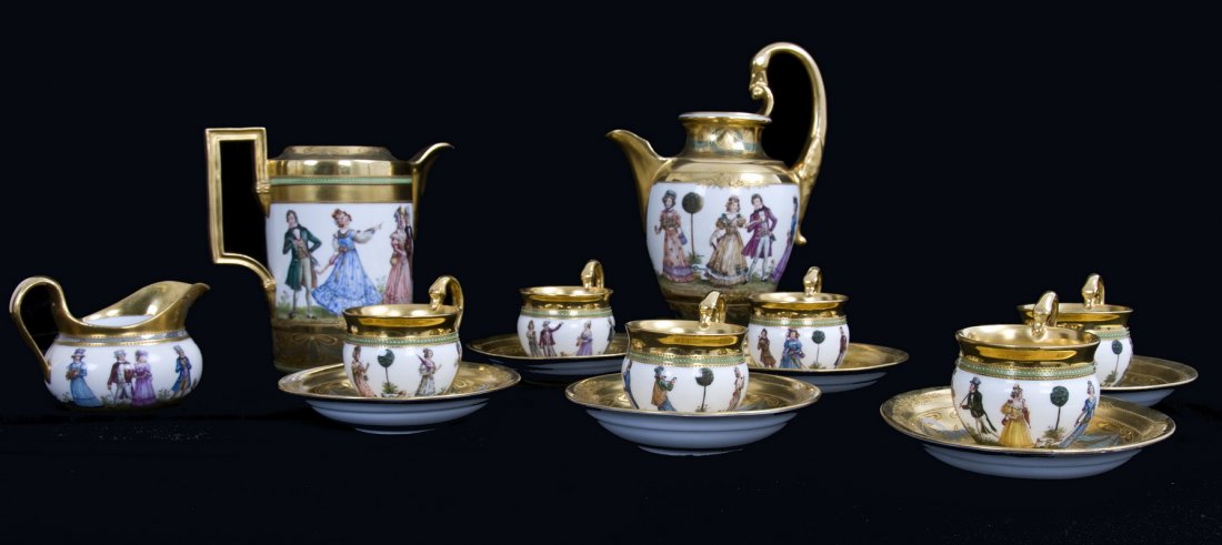 MEISSEN PORCELAIN CHOCOLATE SET (1 of 7)