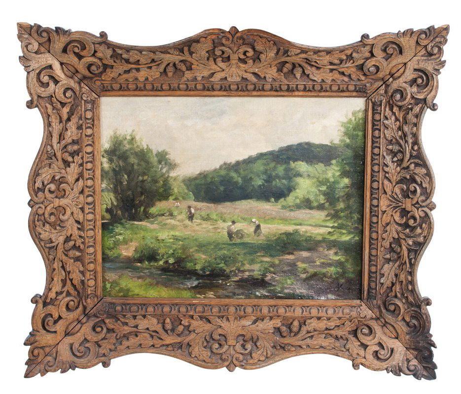 ALBERT KAPPIS: "LANDSCAPE WITH FIGURES & STREAM" (1 of 3)