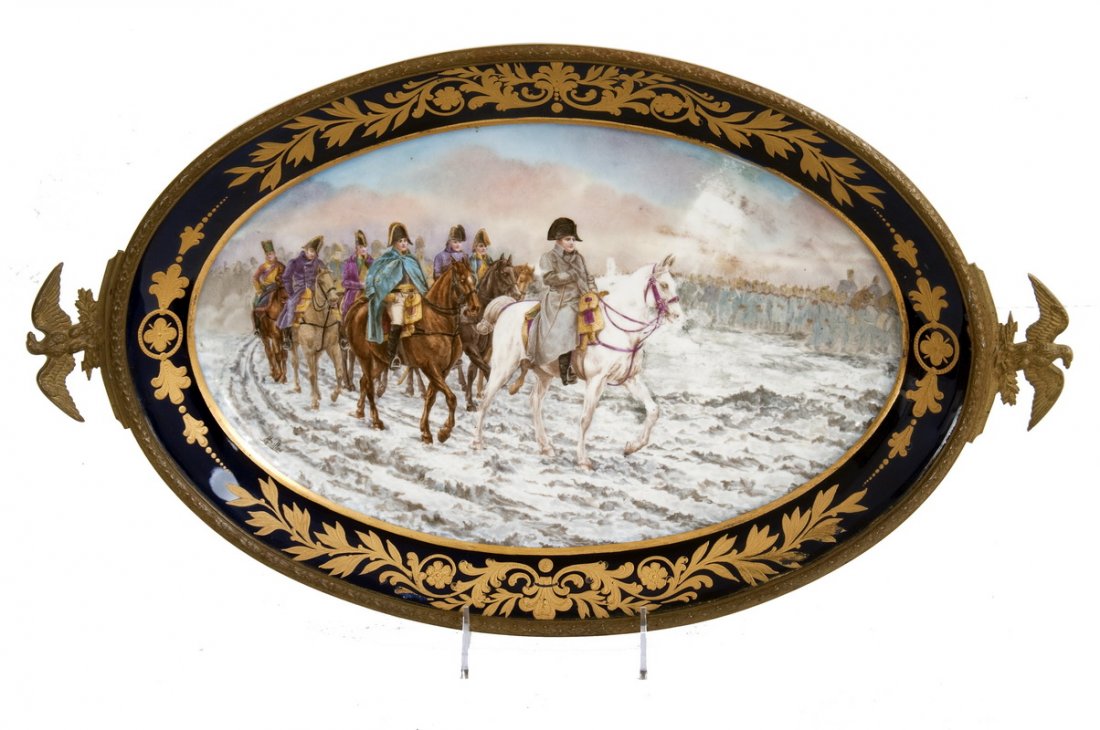 SEVRES NAPOLEONIC BRONZE MOUNTED TRAY (1 of 4)