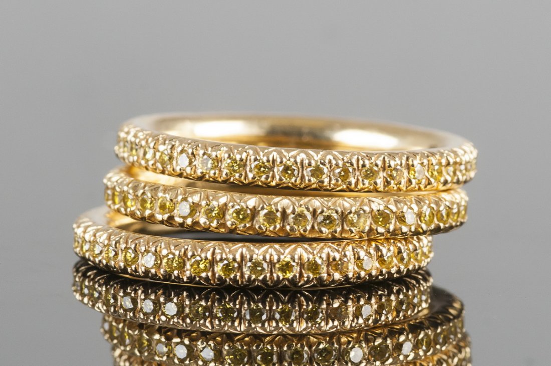 ALAN FRIEDMAN: SET OF THREE 18 KARAT GOLD & (1 of 10)