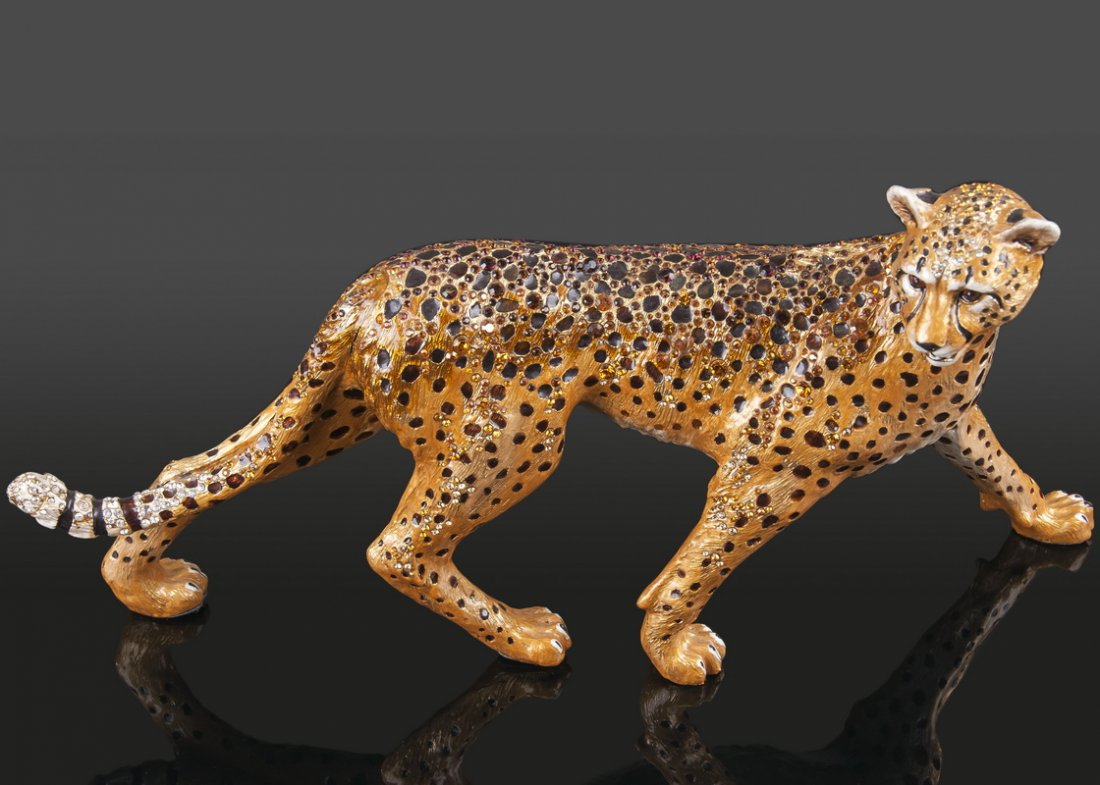 JAY STRONGWATER ENAMEL & RHINESTONE LEOPARD (1 of 9)