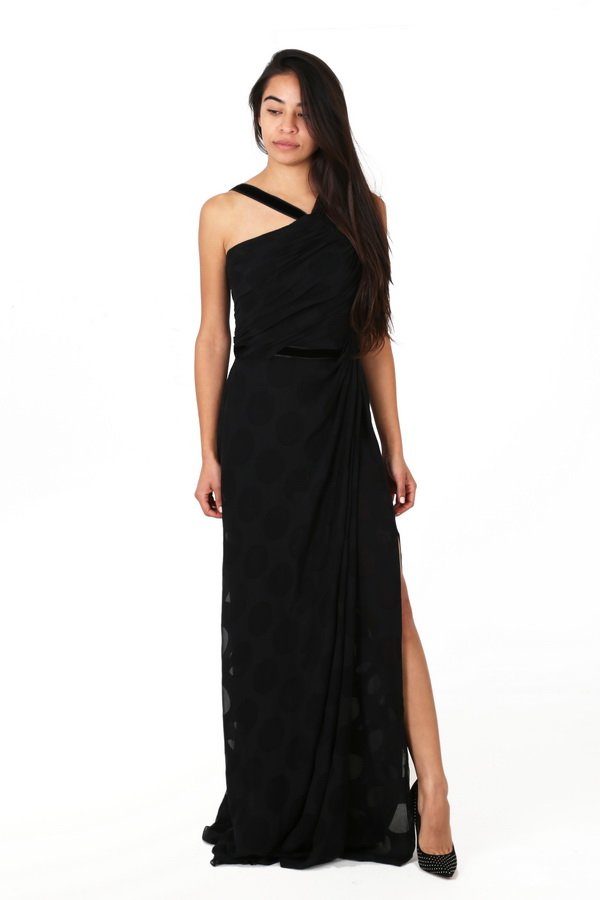 CAROLINA HERRERA BLACK EVENING GOWN (1 of 10)