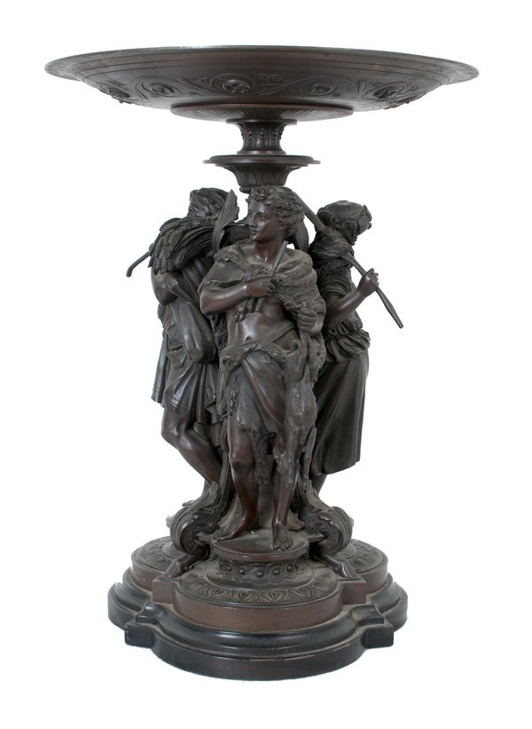 EMILE BOYER: FRENCH BRONZE FIGURAL TAZZA (1 of 7)