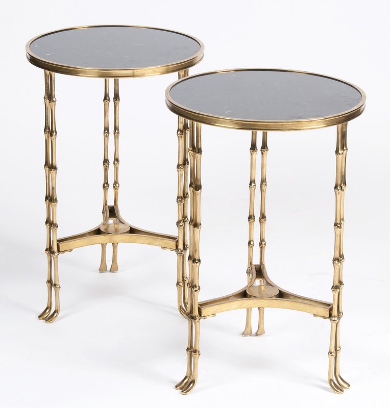 PAIR OF NEOCLASSICAL STYLE DORE BRONZE TABLES (1 of 5)