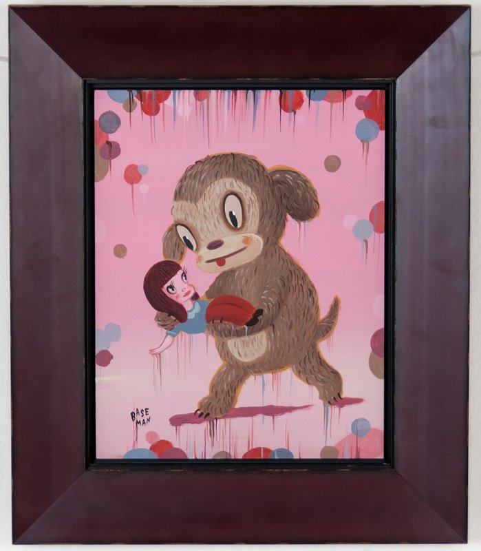 GARY BASEMAN: "DOG CARRYING GIRL" (1 of 6)