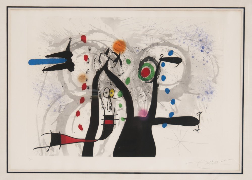 JOAN MIRO: "JOUEUR DE BUGLE AUX OISEAUX" (1 of 10)