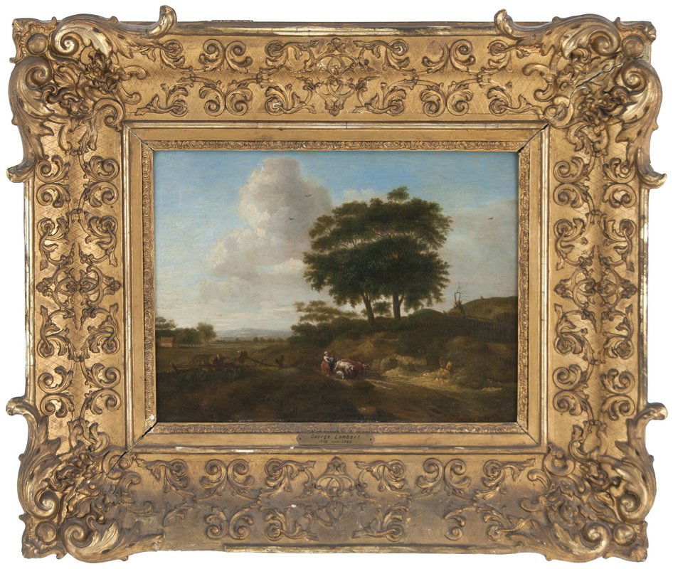GEORGE LAMBERT: "LANDSCAPE WITH FIGURES & HERD" (1 of 10)