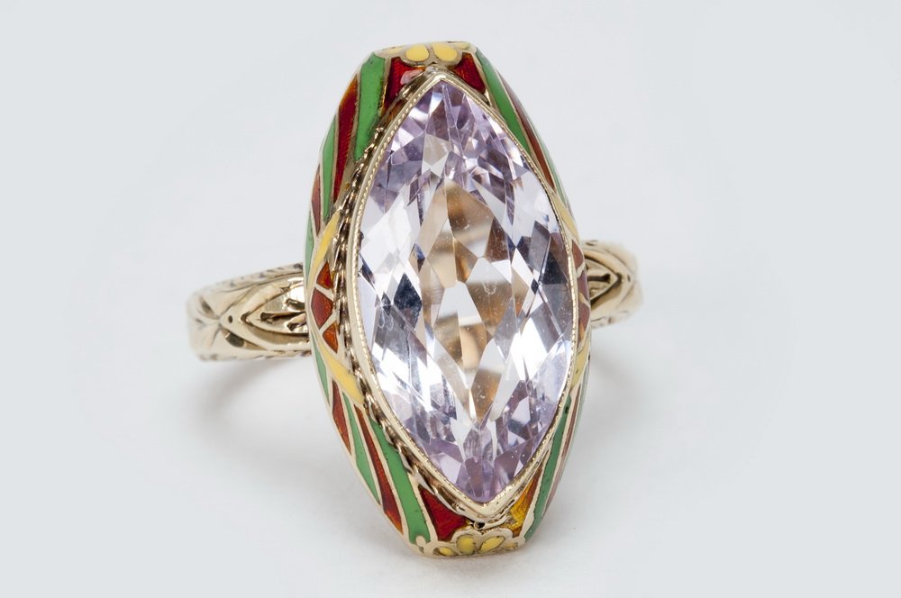 ART DECO 14 KARAT GOLD & AMETHYST RING (1 of 1)