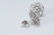 PAIR OF PLATINUM & DIAMOND STUD EARRINGS - 4