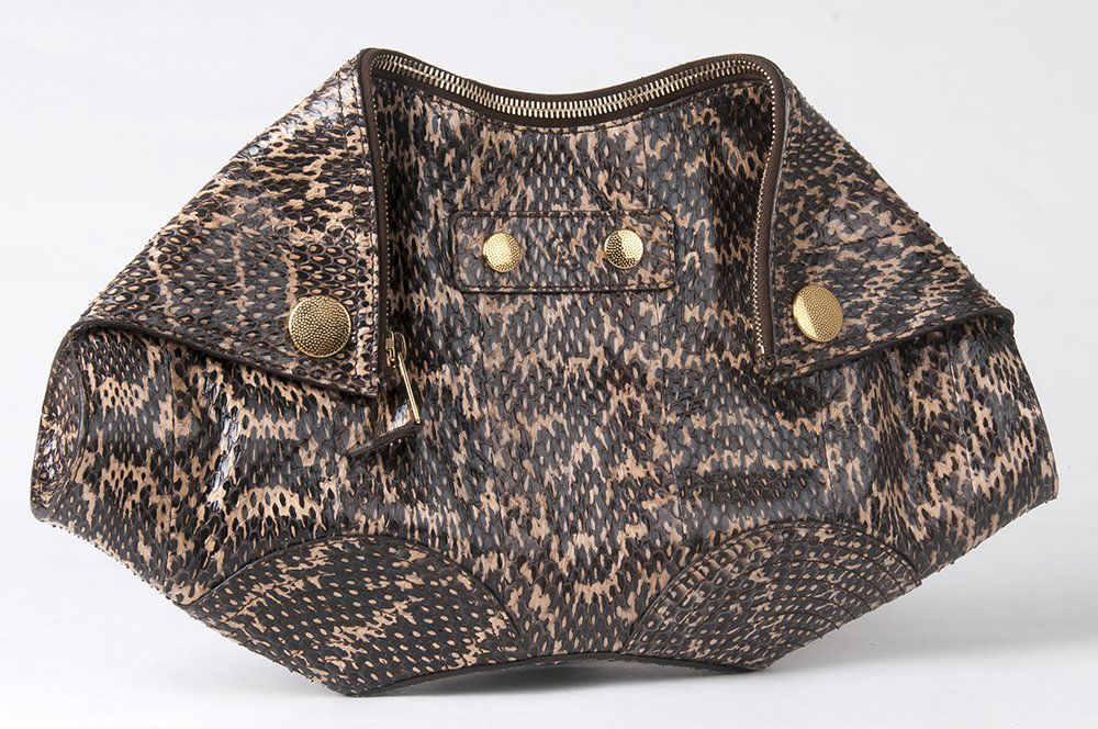 ALEXANDER MCQUEEN PYTHON FLAP EVENING BAG (1 of 8)