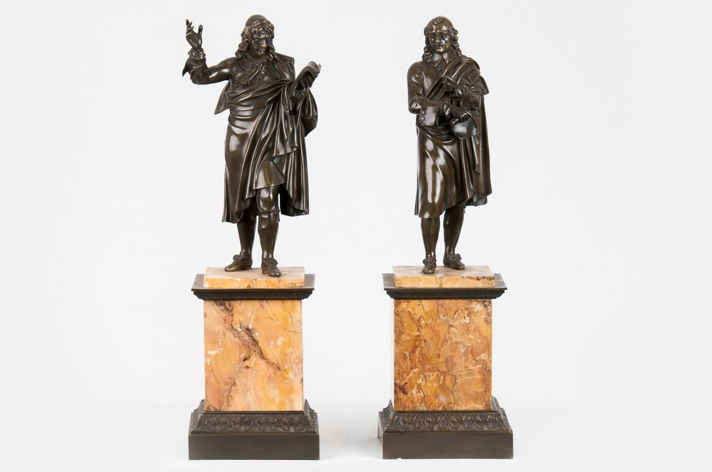 PAIR OF FRENCH BRONZE HISTORICAL FIGURES (1 of 10)