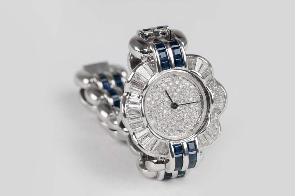 PIRANESI: 18 KARAT WHITE GOLD, DIAMOND, & SAPPHIRE (1 of 8)