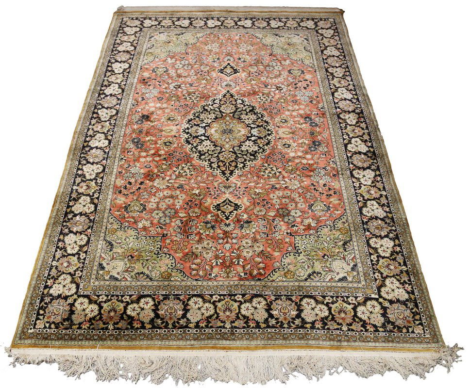 SILK PERSIAN QUM CARPET (1 of 7)
