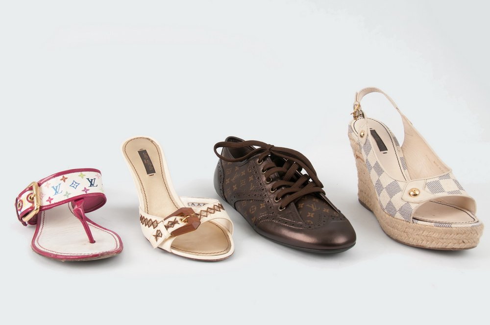 FOUR PAIRS LOUIS VUITTON WOMEN'S SHOES (1 of 8)