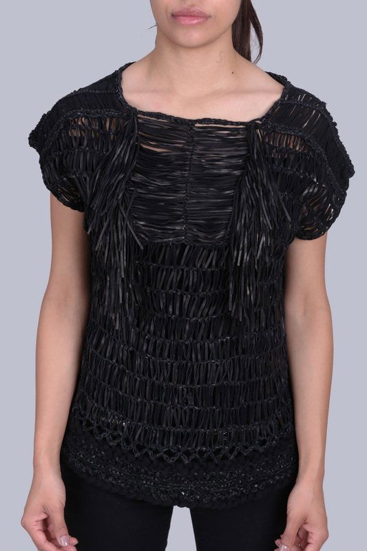 GUCCI BLACK LEATHER SHIRT (1 of 6)