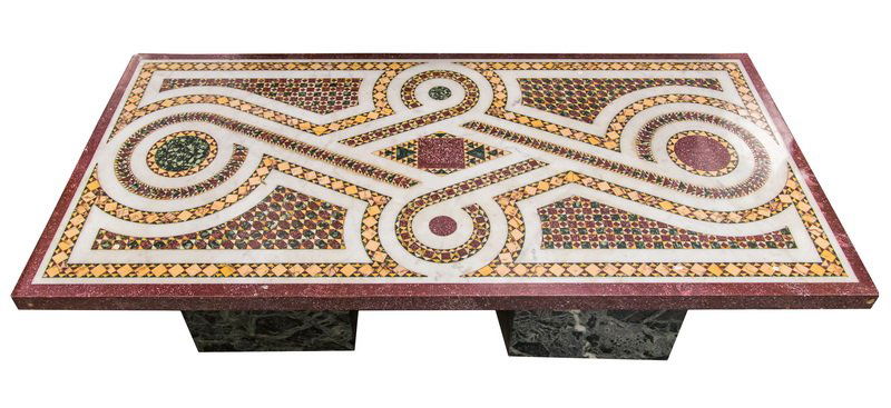 ITALIAN SPECIMEN MARBLE & PORPHYRY TABLE TOP (1 of 5)