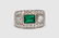 FRENCH ART DECO PLATINUM, EMERALD & DIAMOND RING