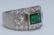 FRENCH ART DECO PLATINUM, EMERALD & DIAMOND RING - 2