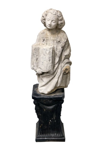 CARVED STONE FIGURE OF ST. ETIENNE (1 of 7)