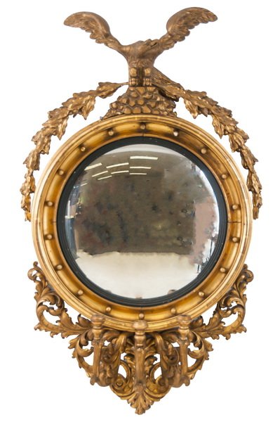REGENCY GILTWOOD CONVEX MIRROR (1 of 8)