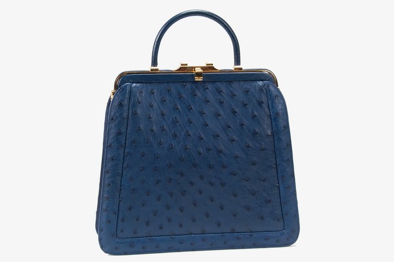 JUDITH LEIBER OSTRICH FRAME BAG (1 of 8)