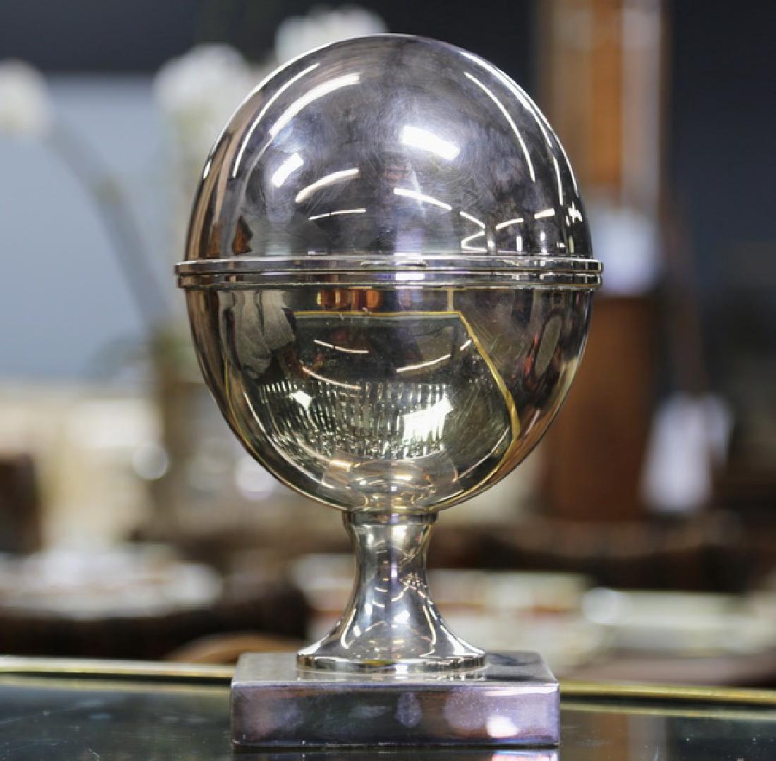 SILVER-PLATE EGG-FORM BISQUIT BOX (1 of 6)