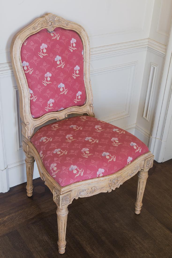 SIX CONTINENTAL CREAM PAINTED NEOCLASSICAL SIDE CHAIRS (1 of 1)