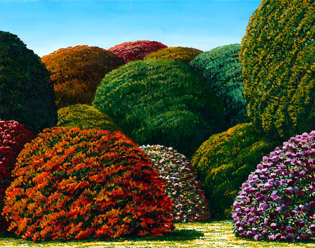 Karl Maughan: No. 4 Line oil on canvas title inscribed, signed and dated June 2010 verso 555 x 710mm