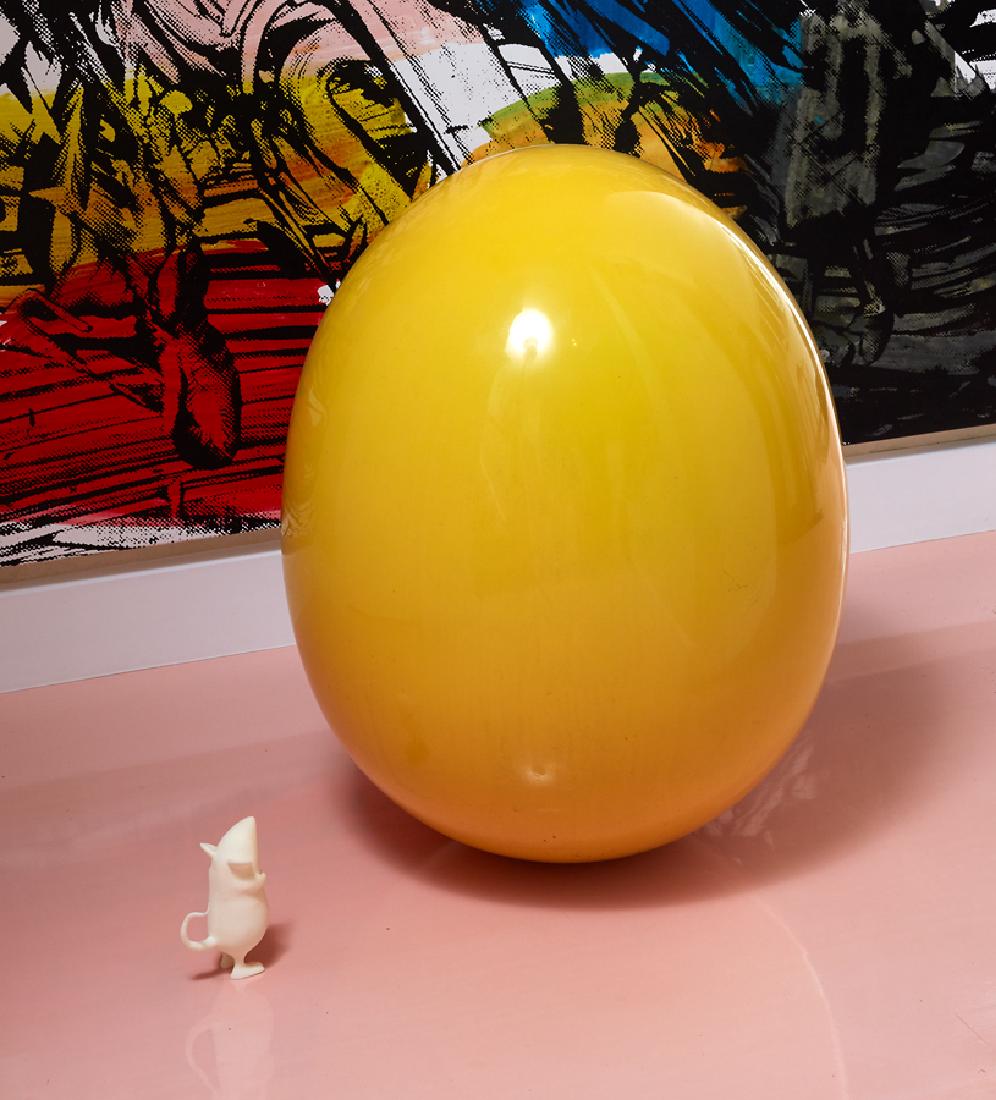 Seung Yul Oh: Ode Pou fibreglass and gelcoat with two pot automotive paint finish, two parts 570 x 400 x 330mm