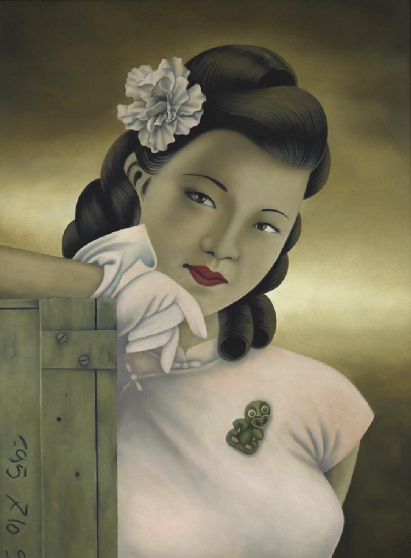 Heather Straka: Cargo Girl oil on canvas (2011) 1000 x 800mm Provenance: Purchased from Melanie Roger Gallery, Auckland in 2012.