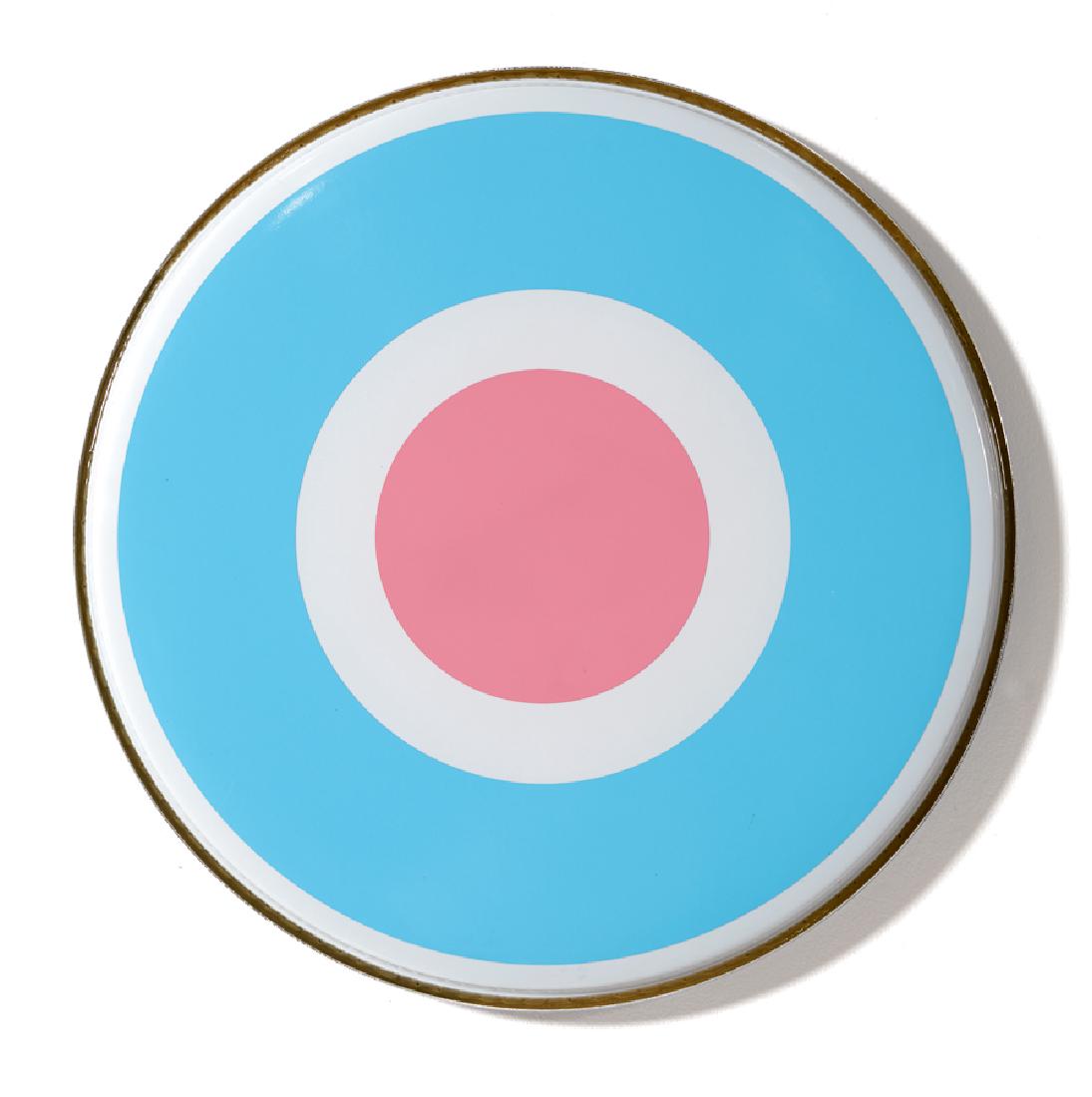 Julian Dashper: Untitled vinyl on drumskin, 1986 330mm: diameter