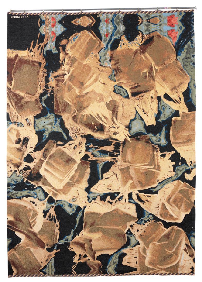 Ed Moses (American, 1926-): Crema De La jacquard tapestry, woven in Belgium, edition of 6 (2006) title inscribed and signed 2675 x 1975mm Provenance: Purchased directly from the artist in 2008.