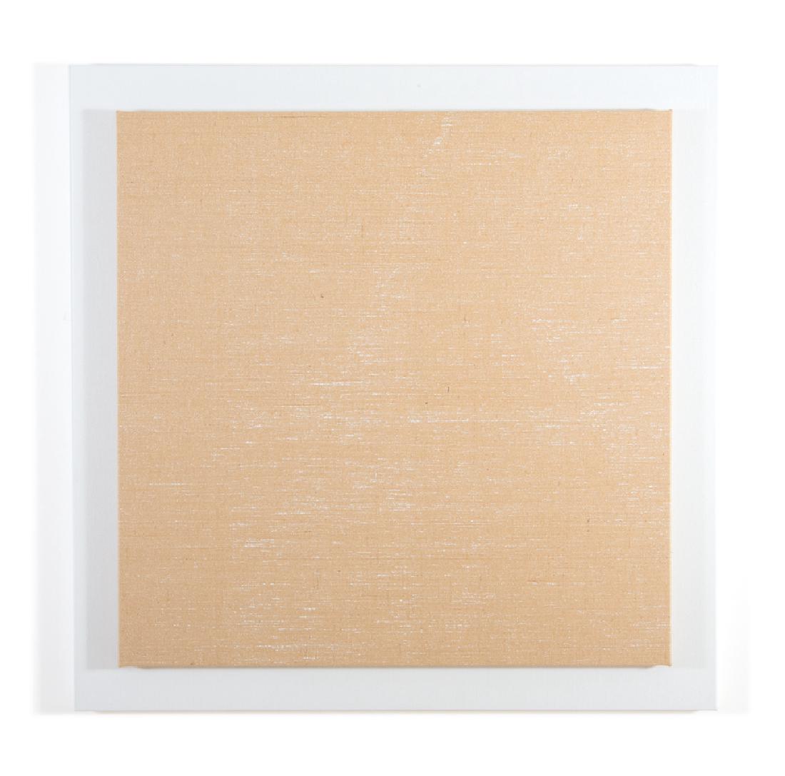 Julian Dashper: Untitled (Van Gogh in Auckland) hessian on canvas and acrylic on jute signed and dated 2006 verso 1305 x 1300 x 75mm