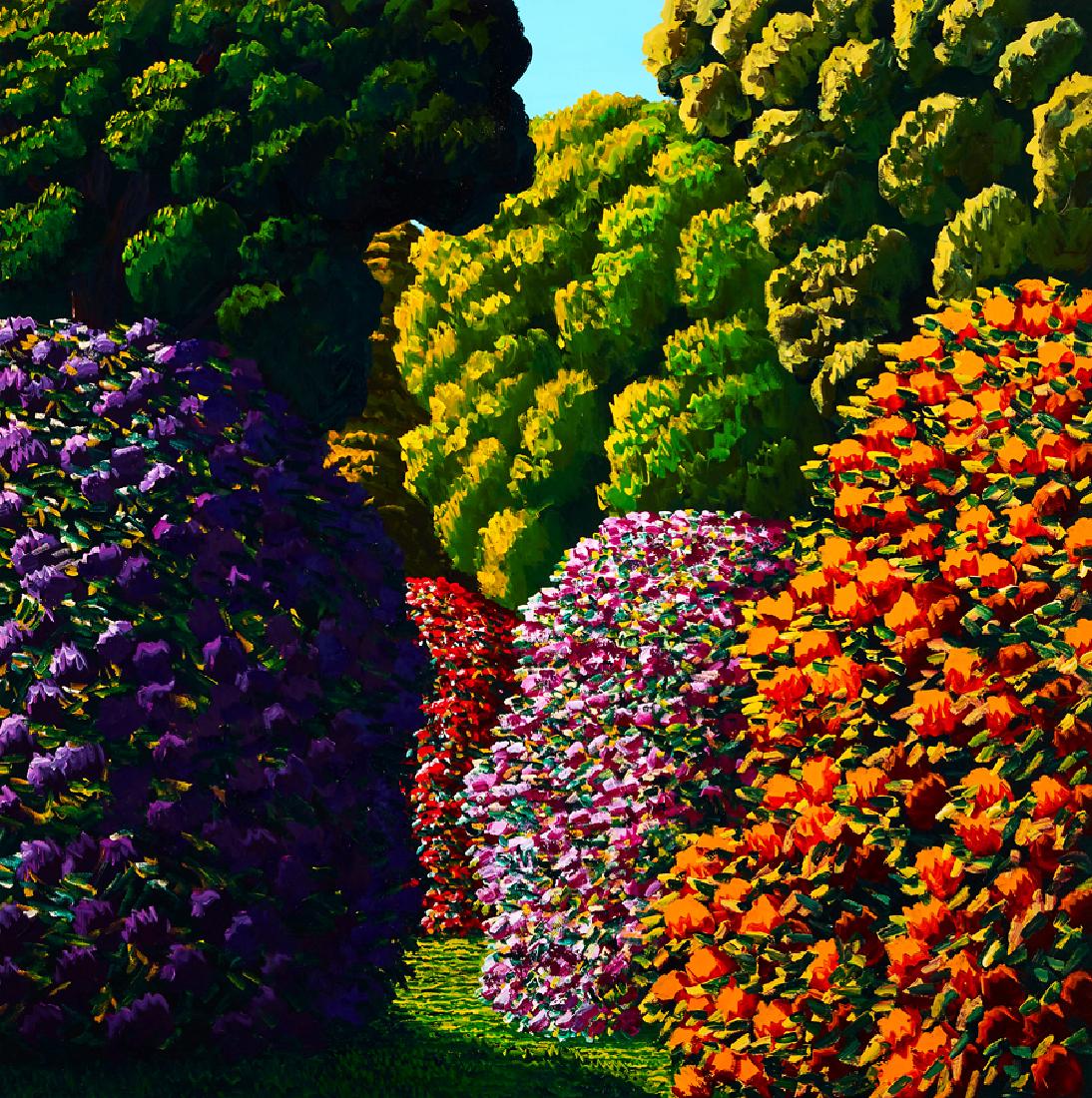 Karl Maughan: Tremaine Avenue oil on canvas title inscribed, signed and dated June 2016 verso 1020 x 1020mm Provenance: Purchased from Thermostat Gallery, Palmerston North in 2016.