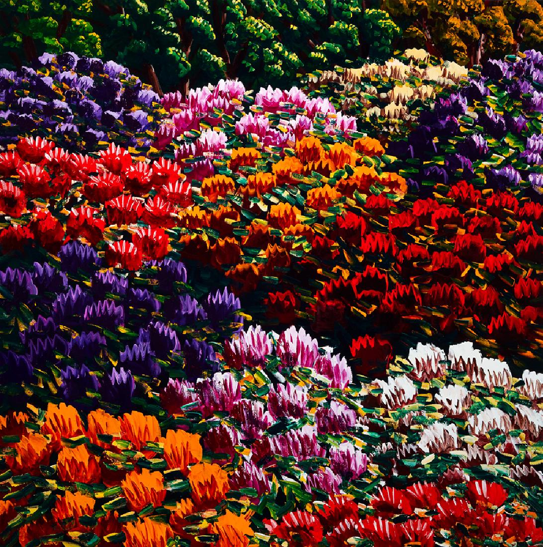 Karl Maughan: Ruahine Street oil on canvas title inscribed, signed and dated May 2016 verso 1020 x 1020mm Provenance: Purchased from Thermostat Gallery, Palmerston North in 2016.