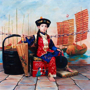 Polixeni Papapetrou: Olympia as Lewis Carroll's Xie Kitchin as a Chinaman (off duty) type C print, edition 3/6 title inscribed, signed and dated 2003 verso 1040 x 1040mm Provenance: Acquired from Stills Gallery, Sydney, M
