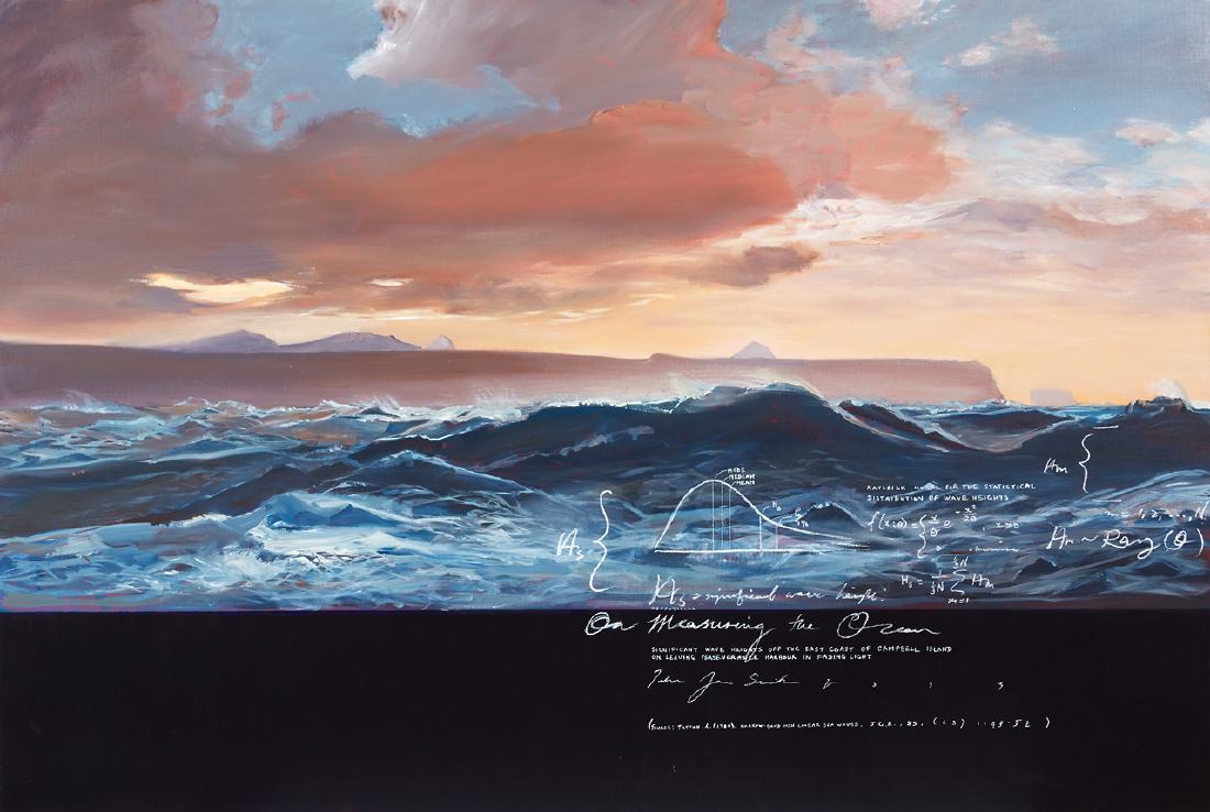 Peter James Smith: On Measuring the Ocean oil on canvas title inscribed, signed and dated 2013 verso 1220 x 1810mm Provenance: Collection of the artist