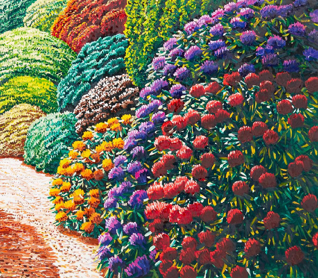 Karl Maughan: Karl Maughan Nazeby Street oil on canvas title inscribed, signed and dated 01/09/08 verso 1065 x 1220mm Provenance: Private collection, Auckland.