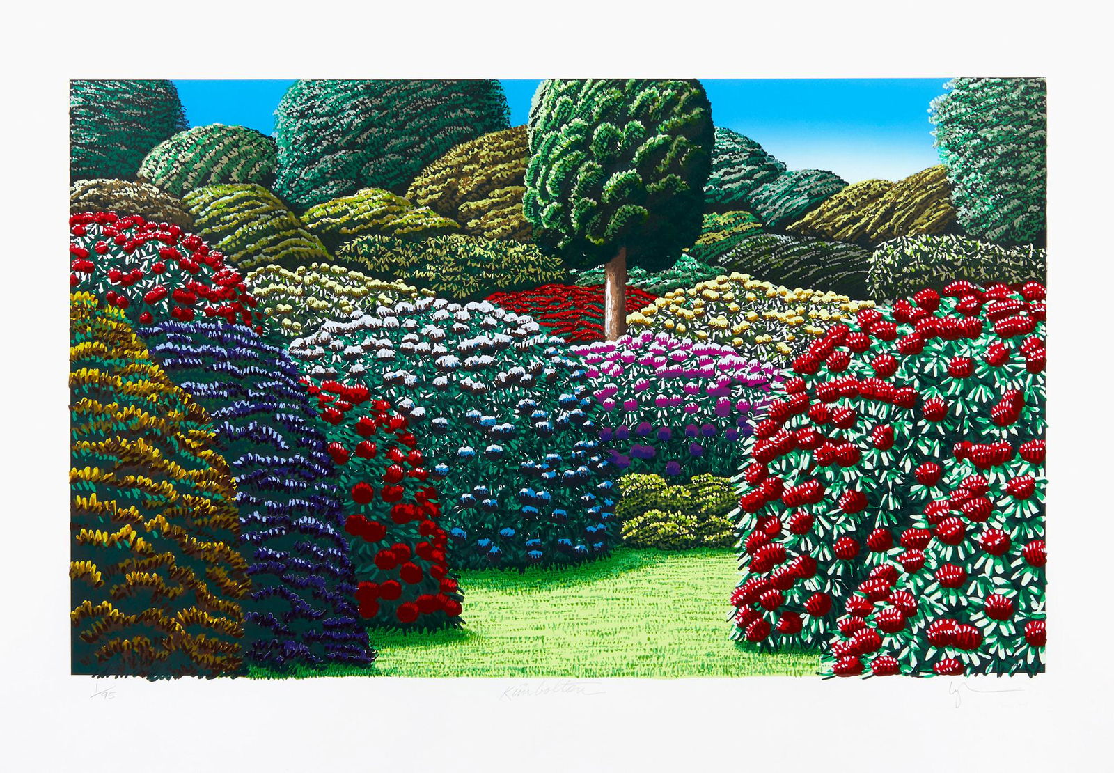 Karl Maughan: Karl Maughan Kimbolton screenprint, 52/95 signed 730 x 1050mm