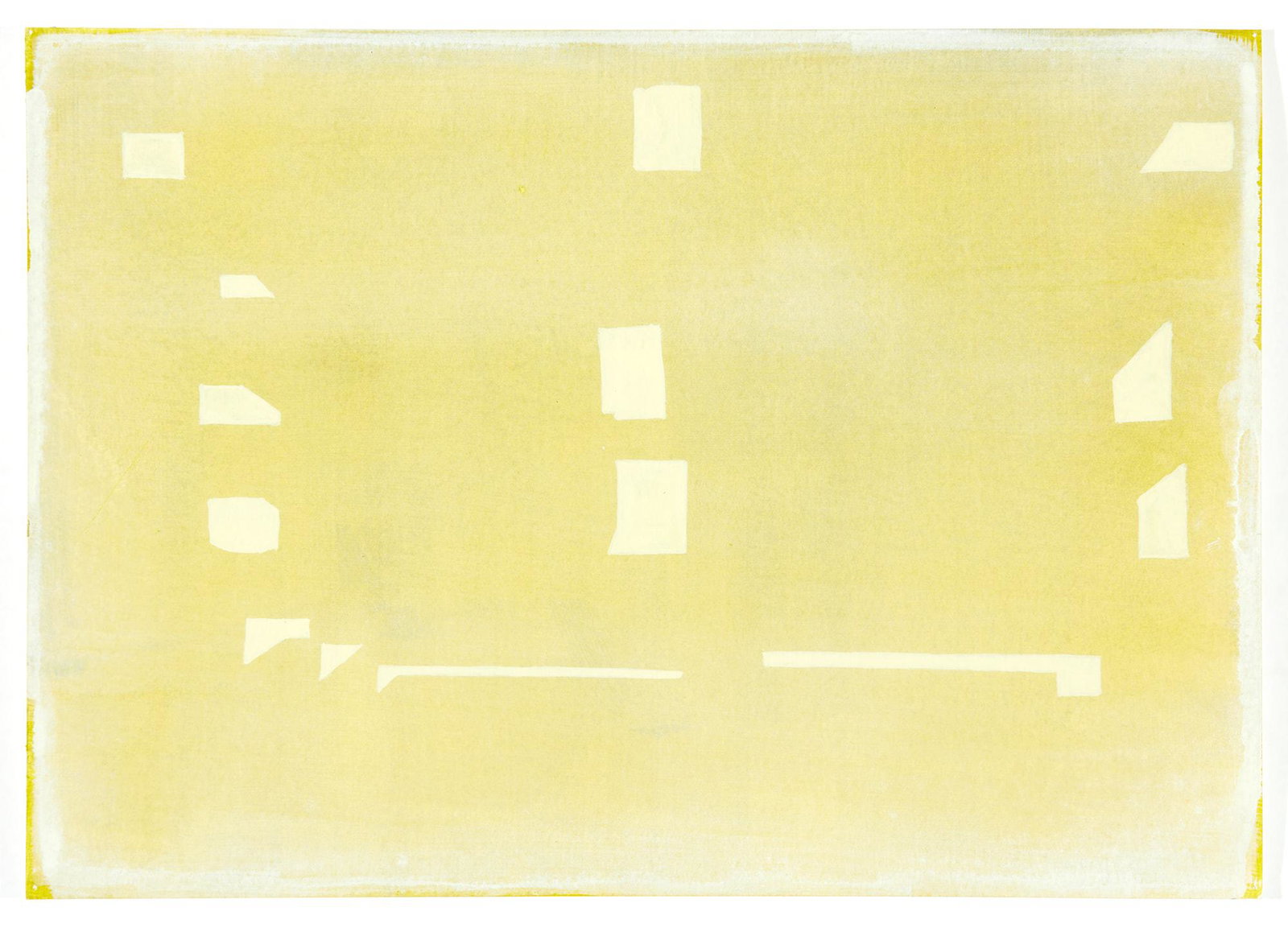 Simon McIntyre: Simon McIntyre The Local No. 29 acrylic on paper title inscribed, signed and dated 2010 on original Tim Melville Gallery label affixed verso 90 x 210mm