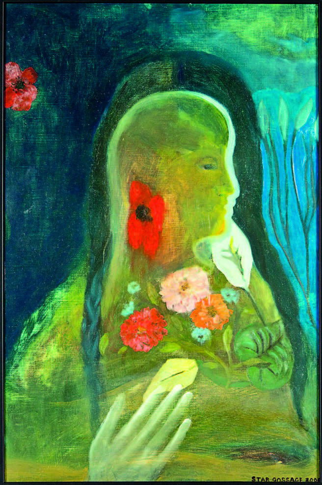 Star Gossage, 'Untitled Portrait in Profile': oil on board signed and dated 2006 600 x 395mm