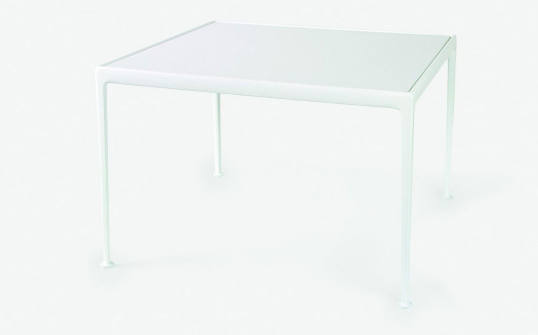 Richard Schultz: 1966 Collection Table, for Knoll. The collection was designed in 1966 at the request of Florence Knoll, who required well-designed outdoor furnishings that would withstand the corrosive salt air at he