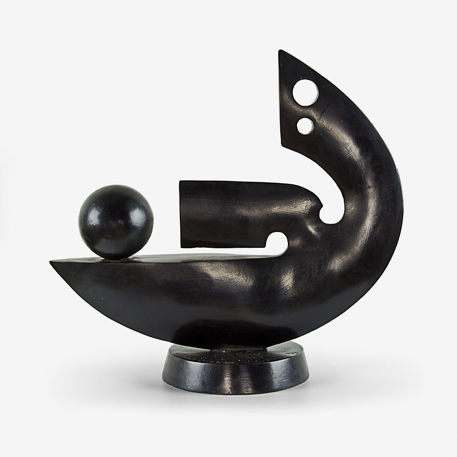 Paul Dibble: Soft Geometric Study Curled cast bronze, 2/3 signed and dated 2008 480 x 520 x 220mm