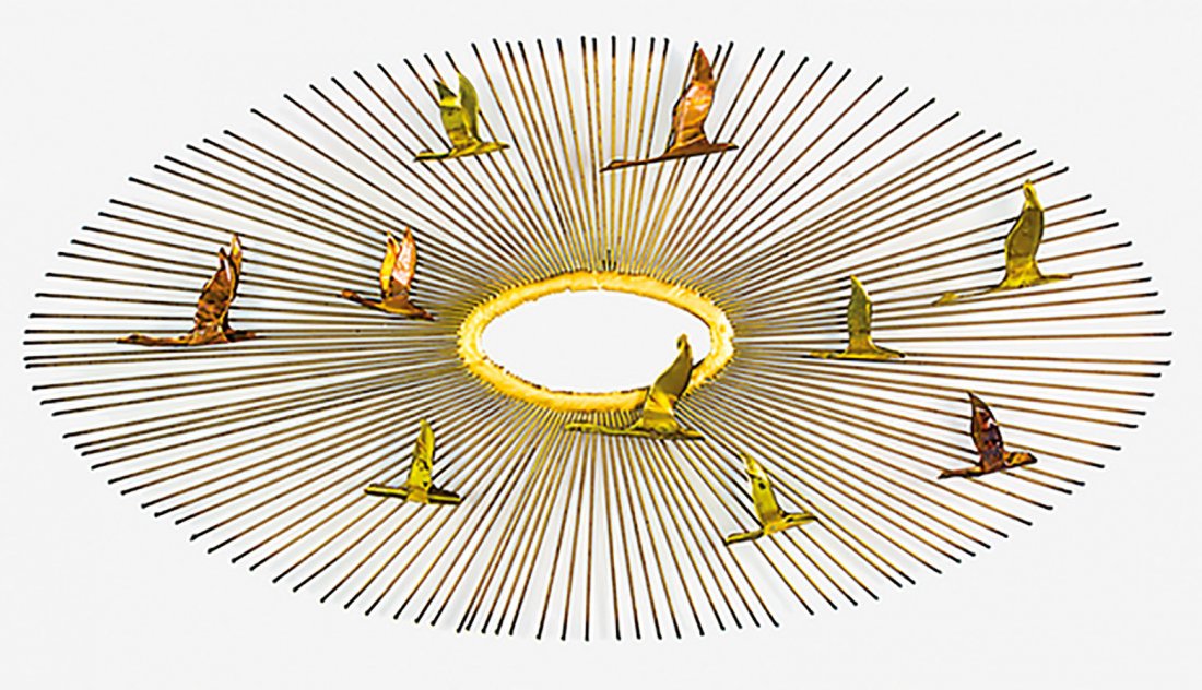 Curtis Jere for Artisan house: "Over the sun", metal wall sculpture